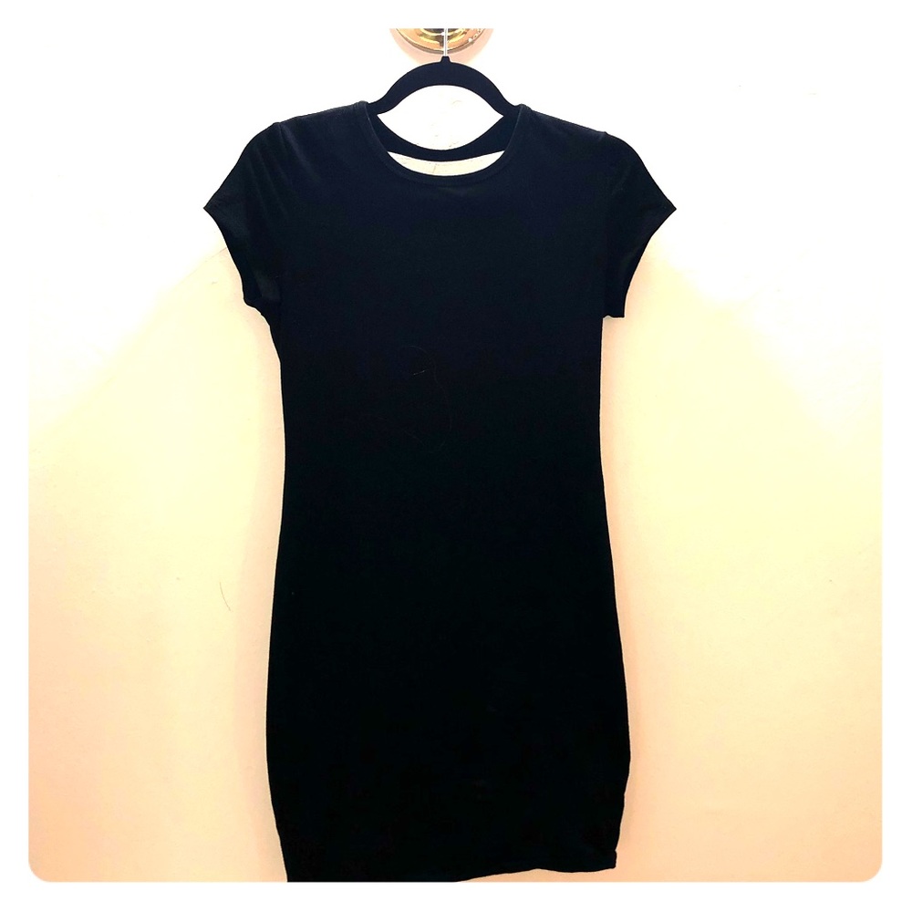 Black Dress Distressed Back